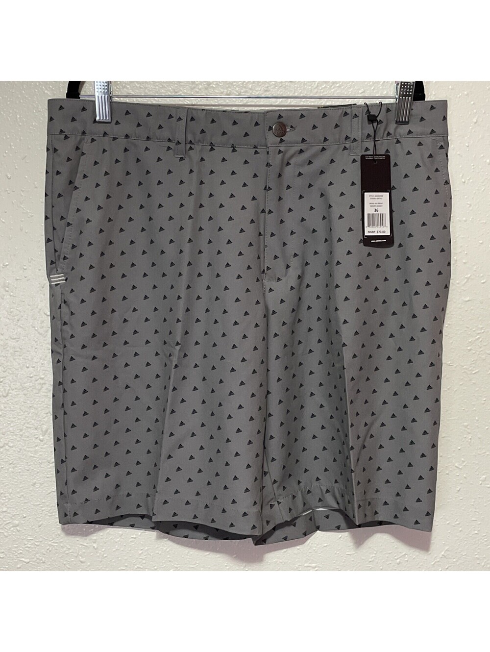 Adidas Ultimate 365 adidas All Over Print Gray Woven Golf Shorts Men's Size 36